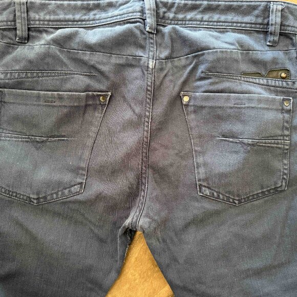 Diesel Jeans Mens 34x34 Blue Darron Regular Slim Tapered Designer Ink Dyed 100% - Picture 6 of 6